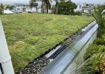 Mount Maunganui Garage Green Roof_on installation day