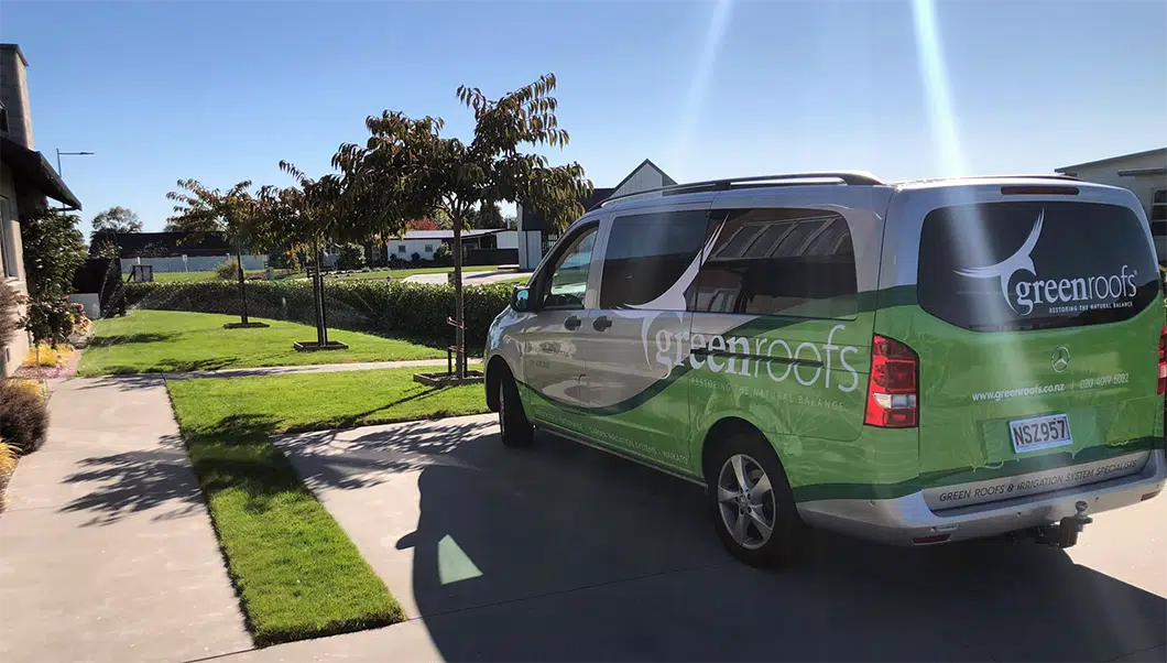 Sign written Greenroofs van Sign written Greenroofs van